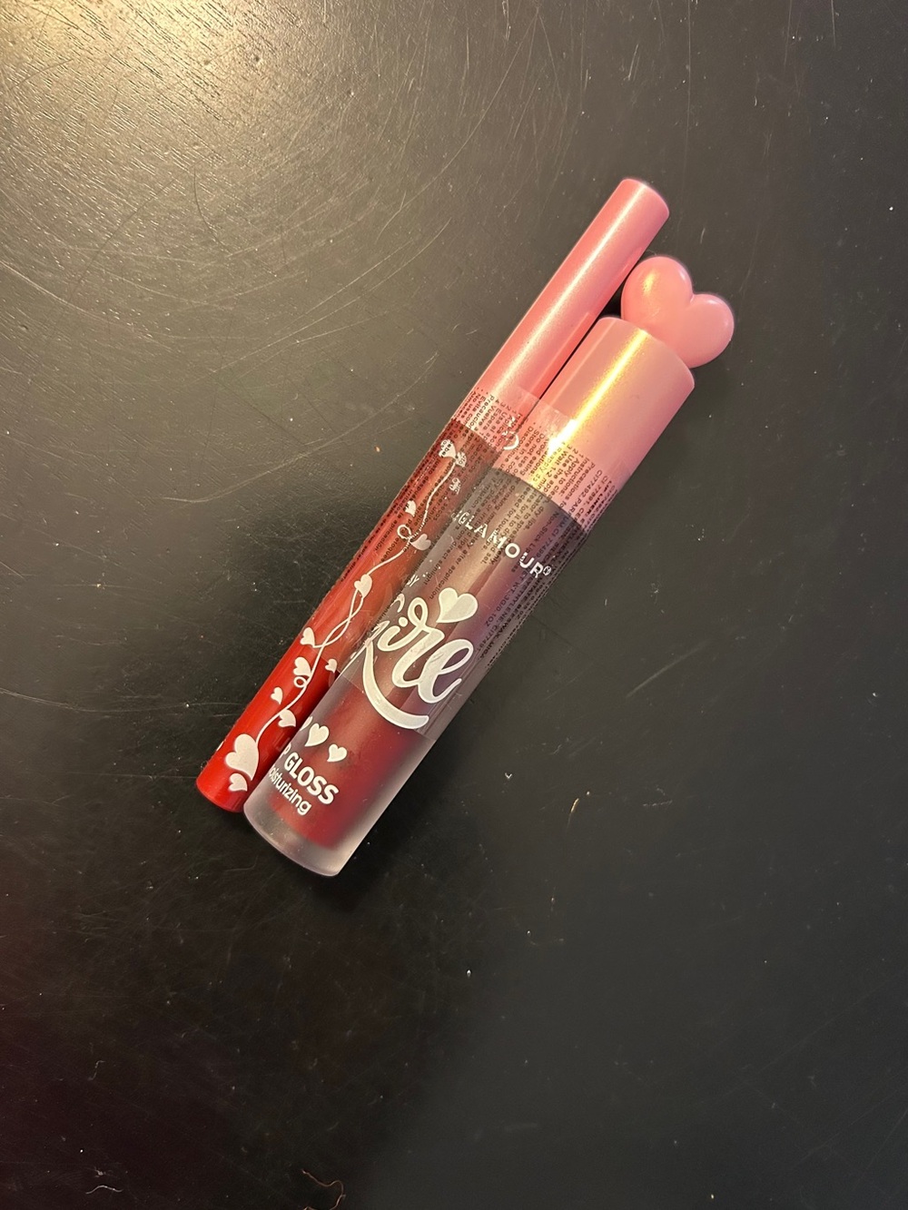 glam Pink Heart Lip Gloss & Matching Lip Liner Set